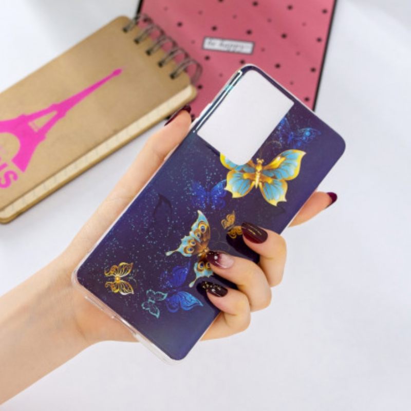 Case Samsung Galaxy S21 Ultra 5G Fluorescent Butterfly Sarja