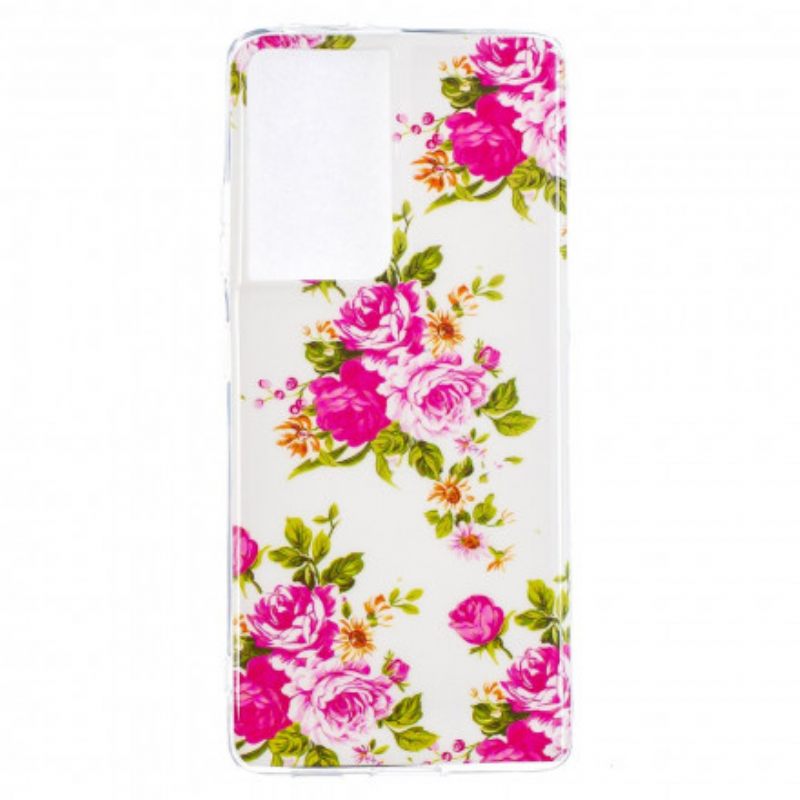 Case Samsung Galaxy S21 Ultra 5G Fluorescent Liberty Flowers