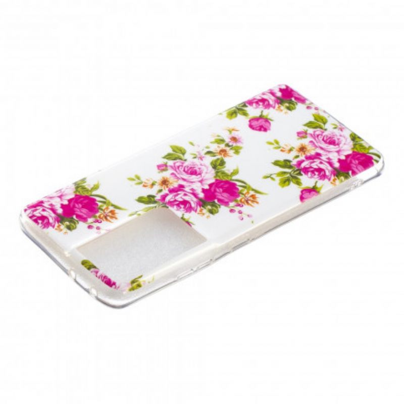 Case Samsung Galaxy S21 Ultra 5G Fluorescent Liberty Flowers