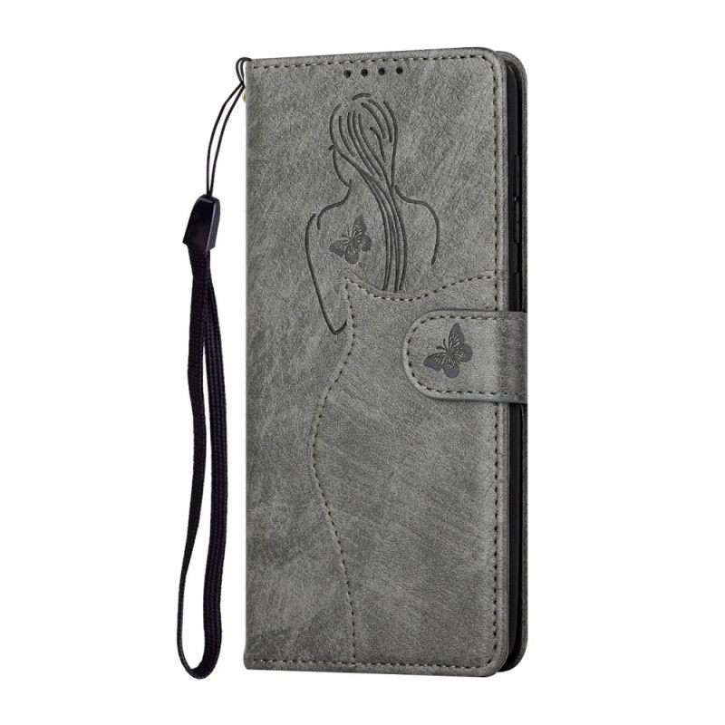 Flip Case Samsung Galaxy S21 Ultra 5G Faux Leather Silhouette