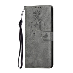 Flip Case Samsung Galaxy S21 Ultra 5G Faux Leather Silhouette