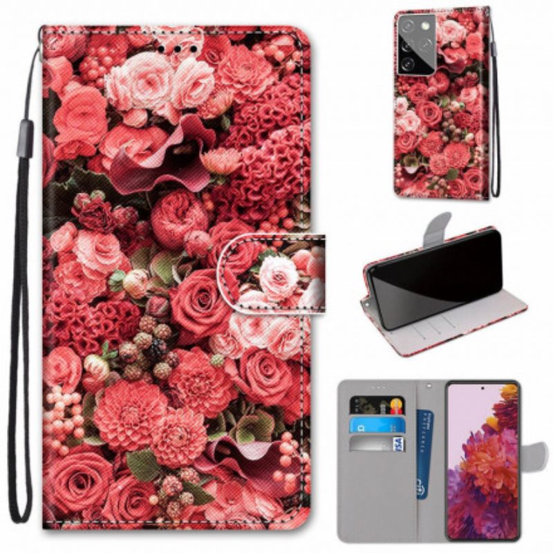 Flip Case Samsung Galaxy S21 Ultra 5G Floral Romance