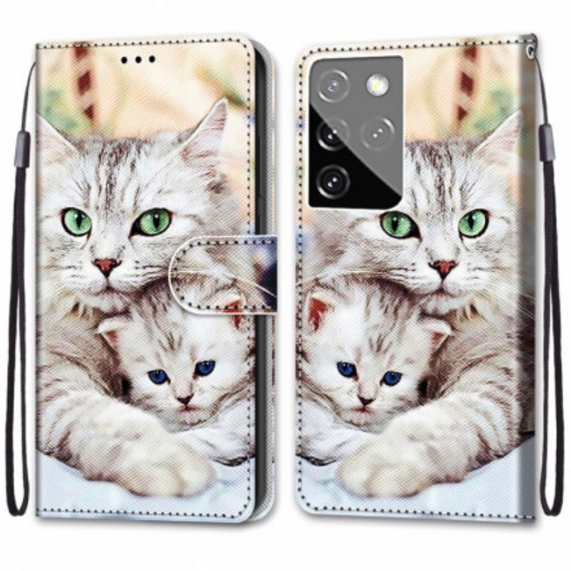 Kotelot Samsung Galaxy S21 Ultra 5G Cat Perhe