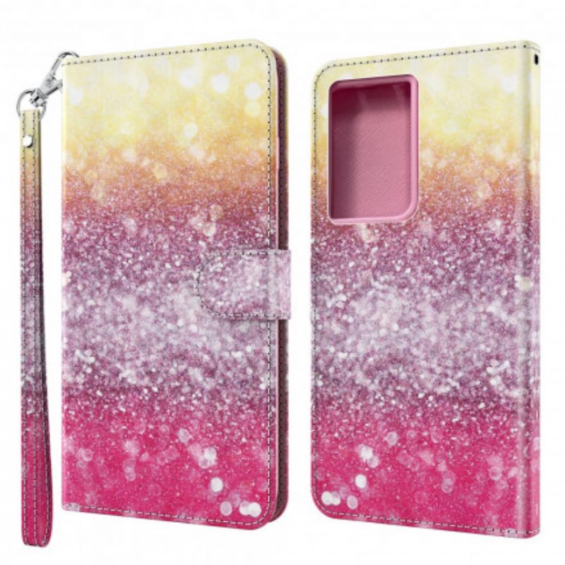 Kotelot Samsung Galaxy S21 Ultra 5G Magenta Glitter Gradient