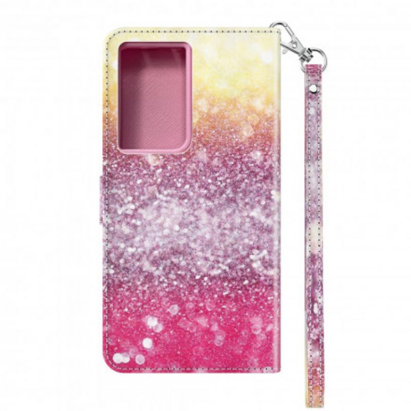 Kotelot Samsung Galaxy S21 Ultra 5G Magenta Glitter Gradient