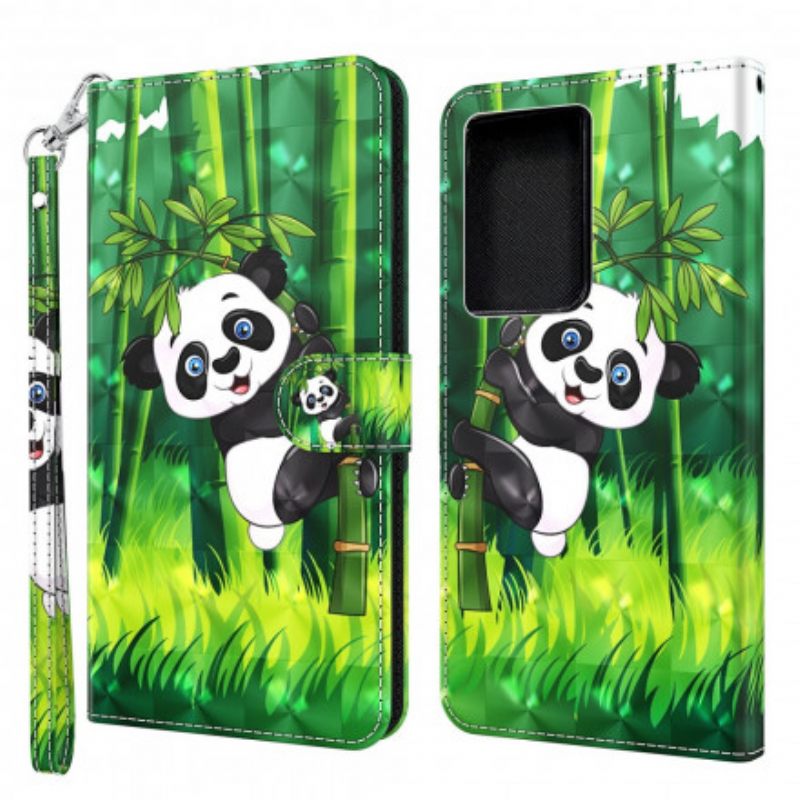 Kotelot Samsung Galaxy S21 Ultra 5G Panda Ja Bamboo