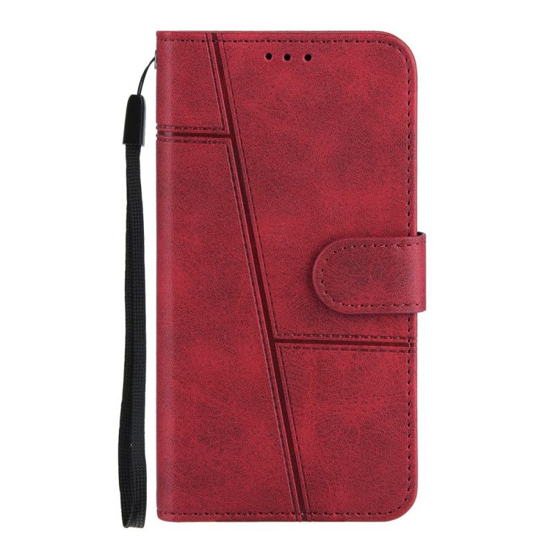 Kotelot Samsung Galaxy S21 Ultra 5G Suojaketju Kuori Leather Effect Geo Strappy