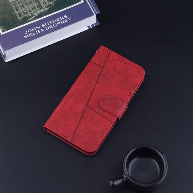 Kotelot Samsung Galaxy S21 Ultra 5G Suojaketju Kuori Leather Effect Geo Strappy