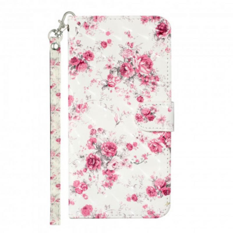 Kotelot Samsung Galaxy S21 Ultra 5G Suojaketju Kuori Strap Light Spot Flowers