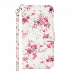 Kotelot Samsung Galaxy S21 Ultra 5G Suojaketju Kuori Strap Light Spot Flowers