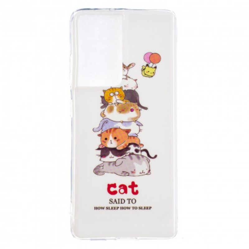 Kuori Samsung Galaxy S21 Ultra 5G Cats Fluorescent