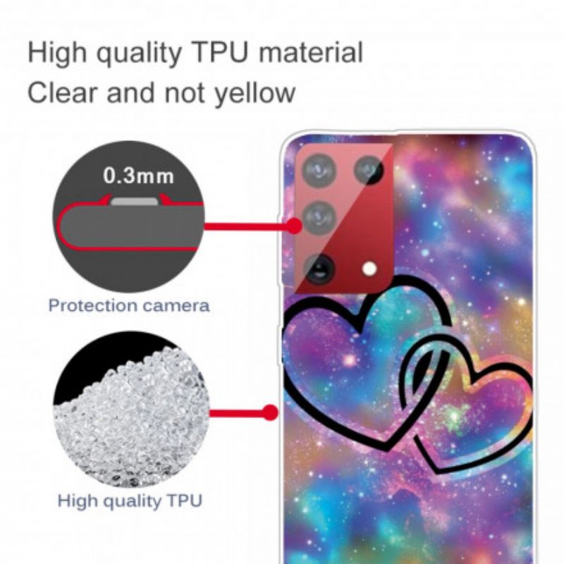 Kuori Samsung Galaxy S21 Ultra 5G Chaised Hearts