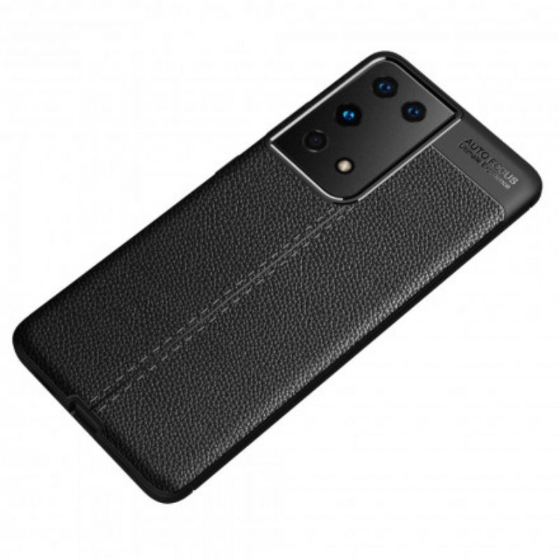 Kuori Samsung Galaxy S21 Ultra 5G Double Line Litchi Leather Effect