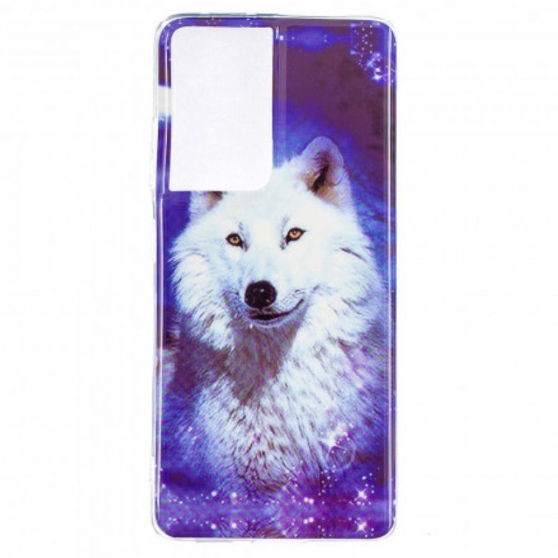 Kuori Samsung Galaxy S21 Ultra 5G Fluorescent Wolf Sarja