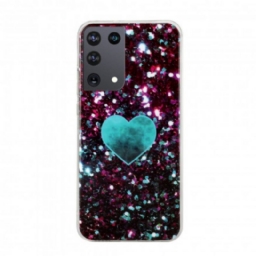 Kuori Samsung Galaxy S21 Ultra 5G Glitter Marble Heart