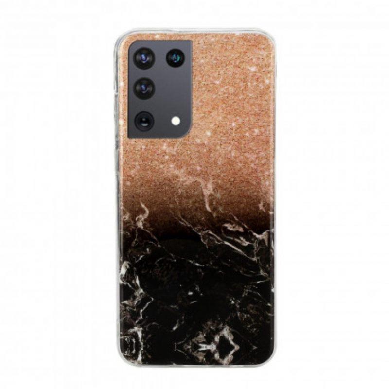 Kuori Samsung Galaxy S21 Ultra 5G Marble Glitter Gradients