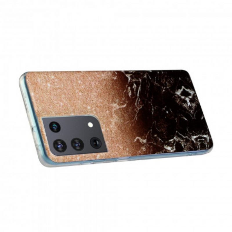 Kuori Samsung Galaxy S21 Ultra 5G Marble Glitter Gradients