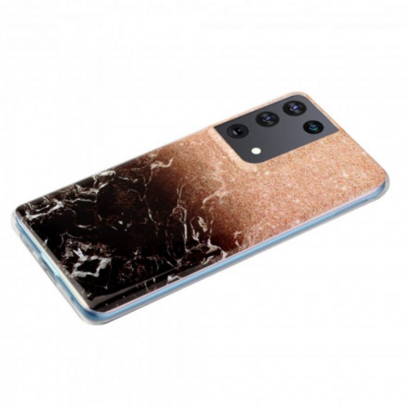 Kuori Samsung Galaxy S21 Ultra 5G Marble Glitter Gradients