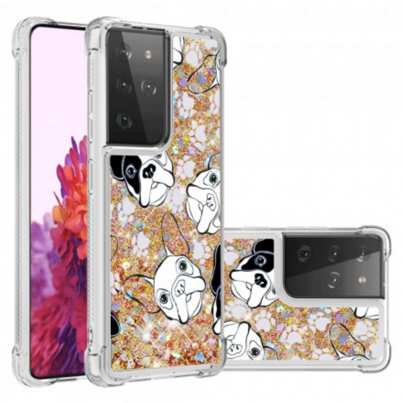 Kuori Samsung Galaxy S21 Ultra 5G Mr Dog Glitter