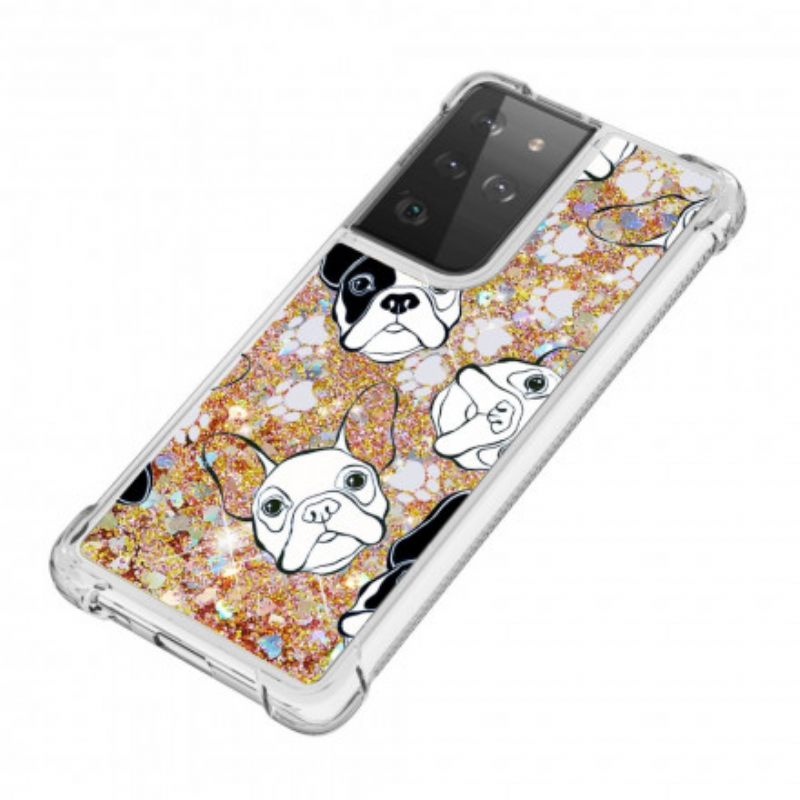 Kuori Samsung Galaxy S21 Ultra 5G Mr Dog Glitter