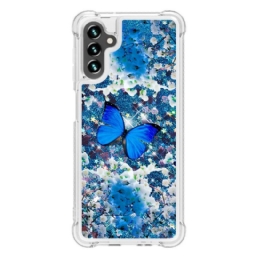 Case Samsung Galaxy A13 5G Glitter Blue Butterflies