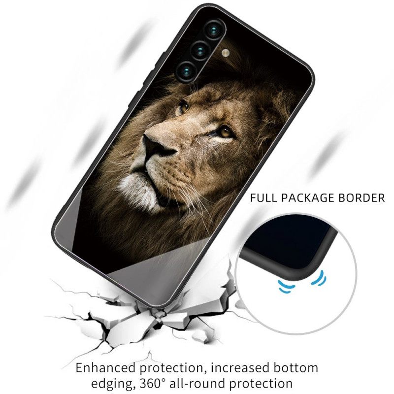 Case Samsung Galaxy A13 5G Tempered Glass Lion Head