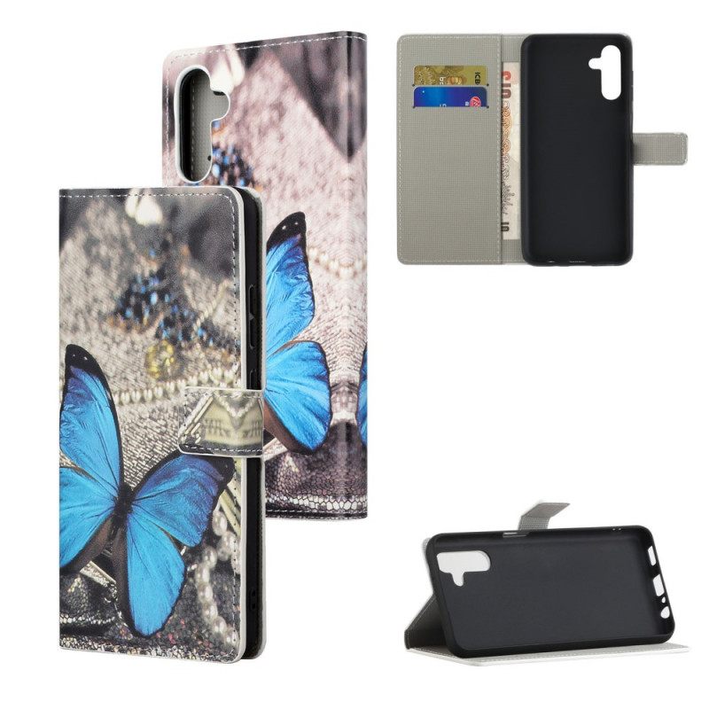 Flip Case Samsung Galaxy A13 5G Blue Butterfly