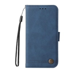 Flip Case Samsung Galaxy A13 5G Faux Leather Niitti Ja Nauha