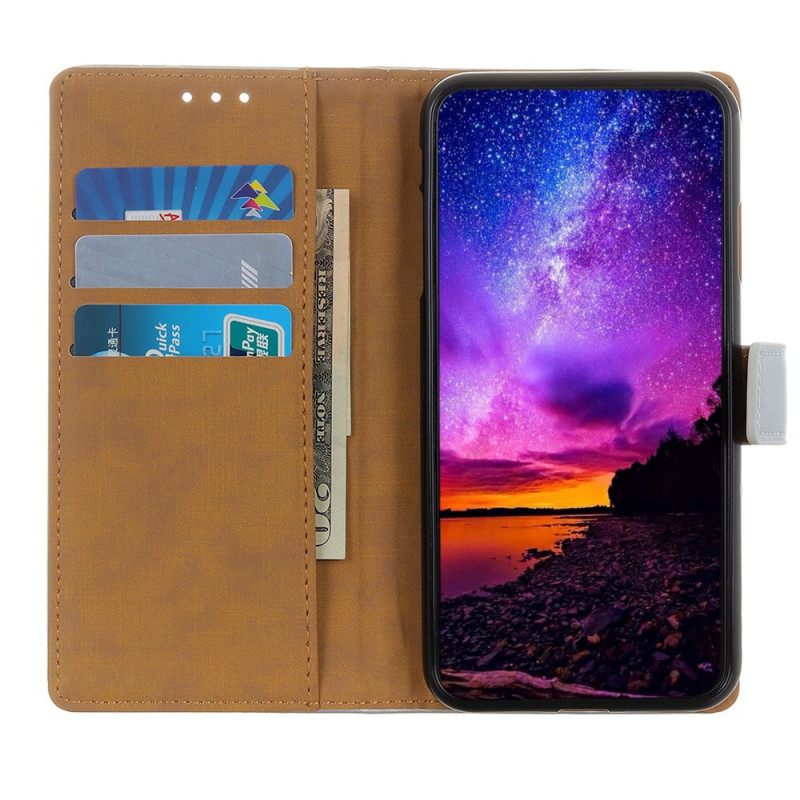 Flip Case Samsung Galaxy A13 5G Keinonahka Näyttävä