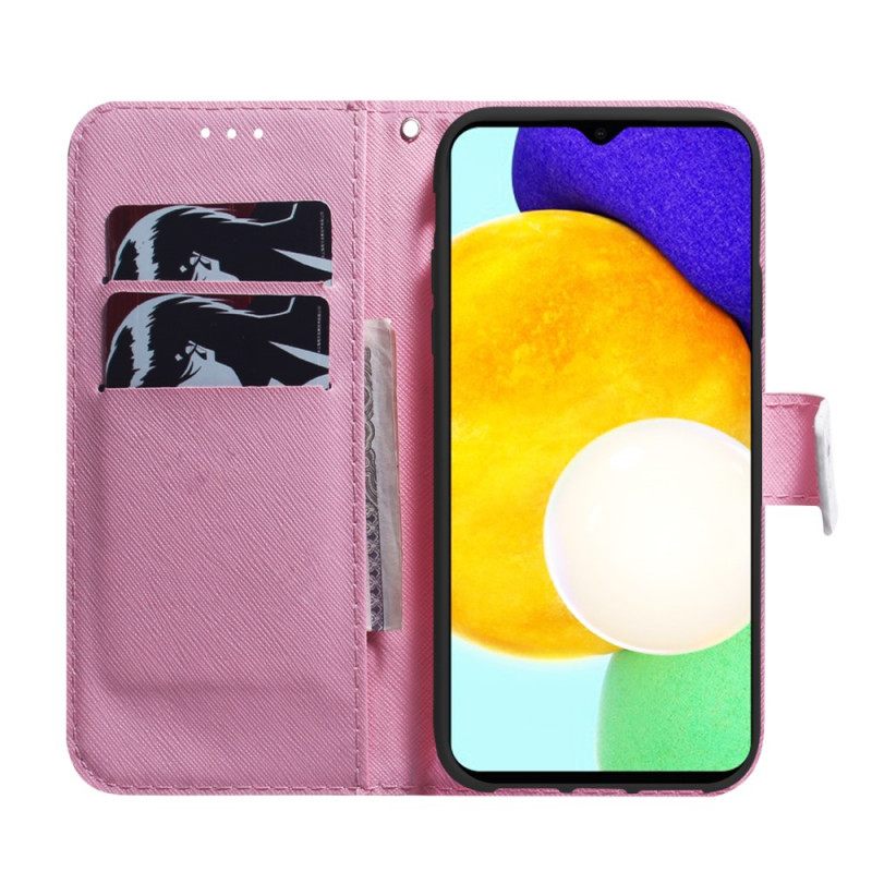 Flip Case Samsung Galaxy A13 5G Vanha Ruusukukka