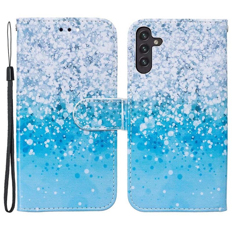 Kotelot Samsung Galaxy A13 5G Blue Glitter Gradient