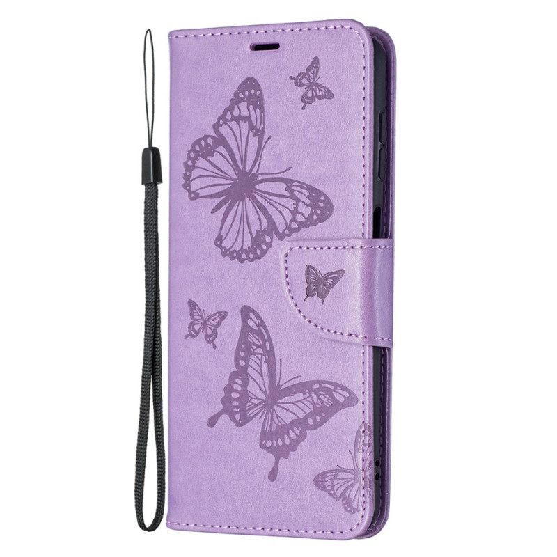 Kotelot Samsung Galaxy A13 5G Butterflies In Flight With Lanyard