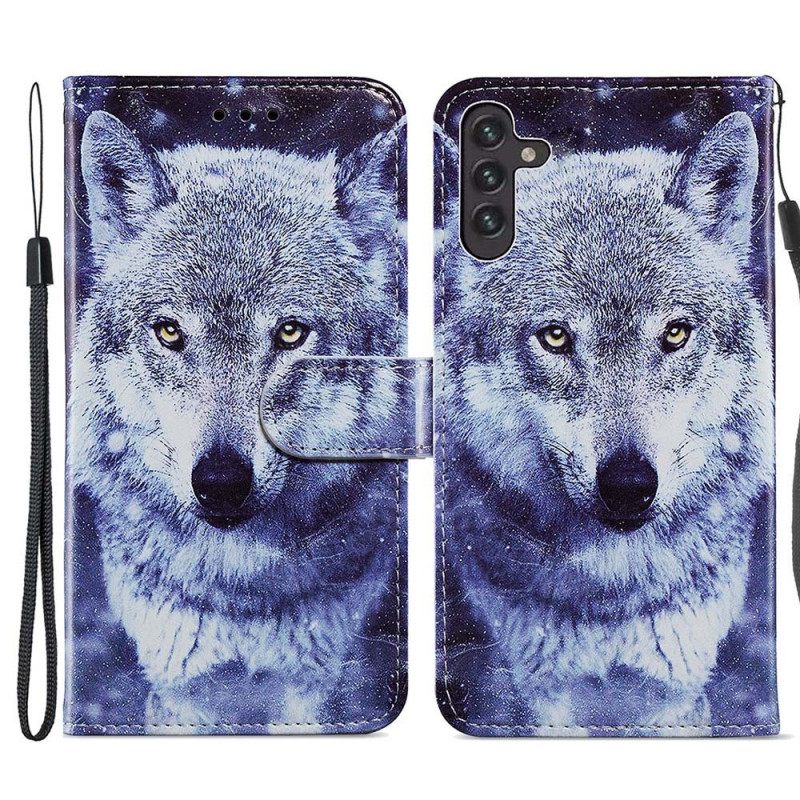 Kotelot Samsung Galaxy A13 5G Gorgeous Wolves Kaulanauhalla