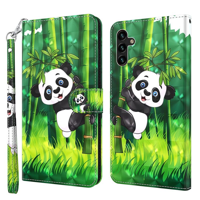 Kotelot Samsung Galaxy A13 5G Panda Ja Bamboo