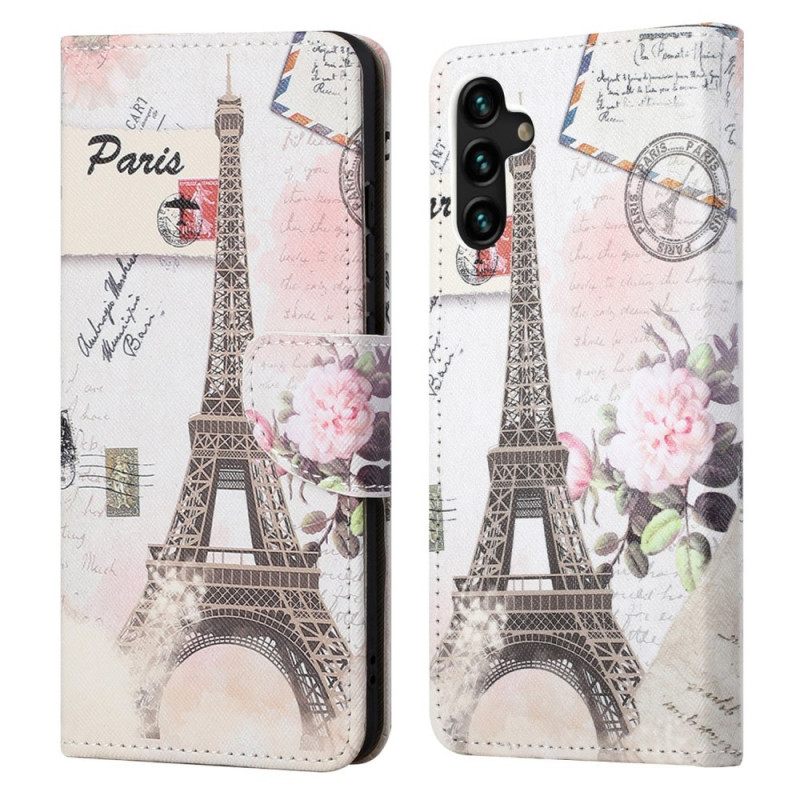 Kotelot Samsung Galaxy A13 5G Retro Eiffel-torni