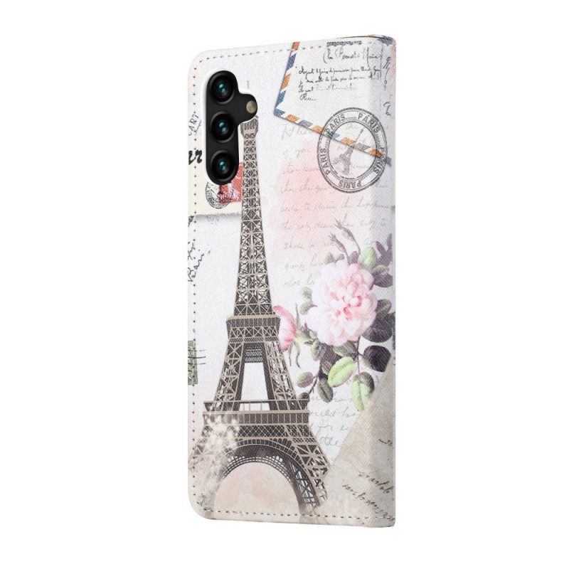 Kotelot Samsung Galaxy A13 5G Retro Eiffel-torni