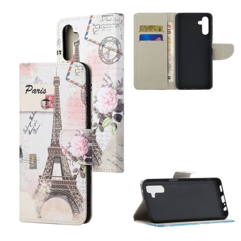 Kotelot Samsung Galaxy A13 5G Retro Eiffel-torni