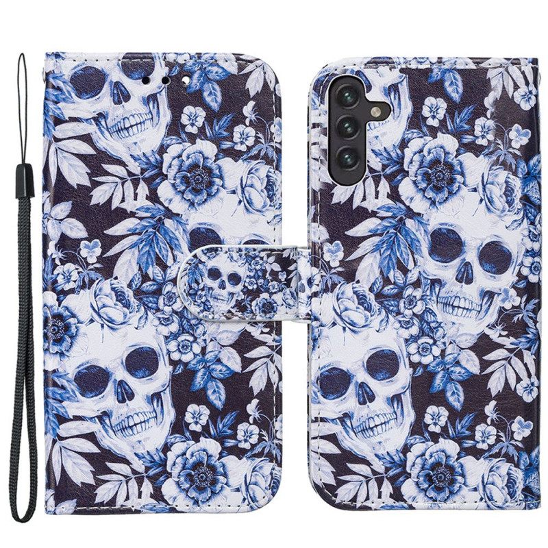 Kotelot Samsung Galaxy A13 5G Retro Skulls