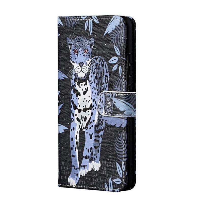 Kotelot Samsung Galaxy A13 5G Suojaketju Kuori Leopard Hihnalla