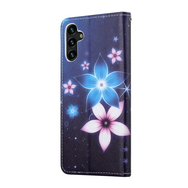 Kotelot Samsung Galaxy A13 5G Suojaketju Kuori Lunar Strap Flowers