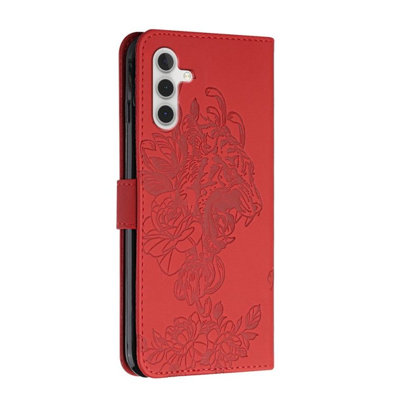 Kotelot Samsung Galaxy A13 5G Suojaketju Kuori Tiger Baroque Strap