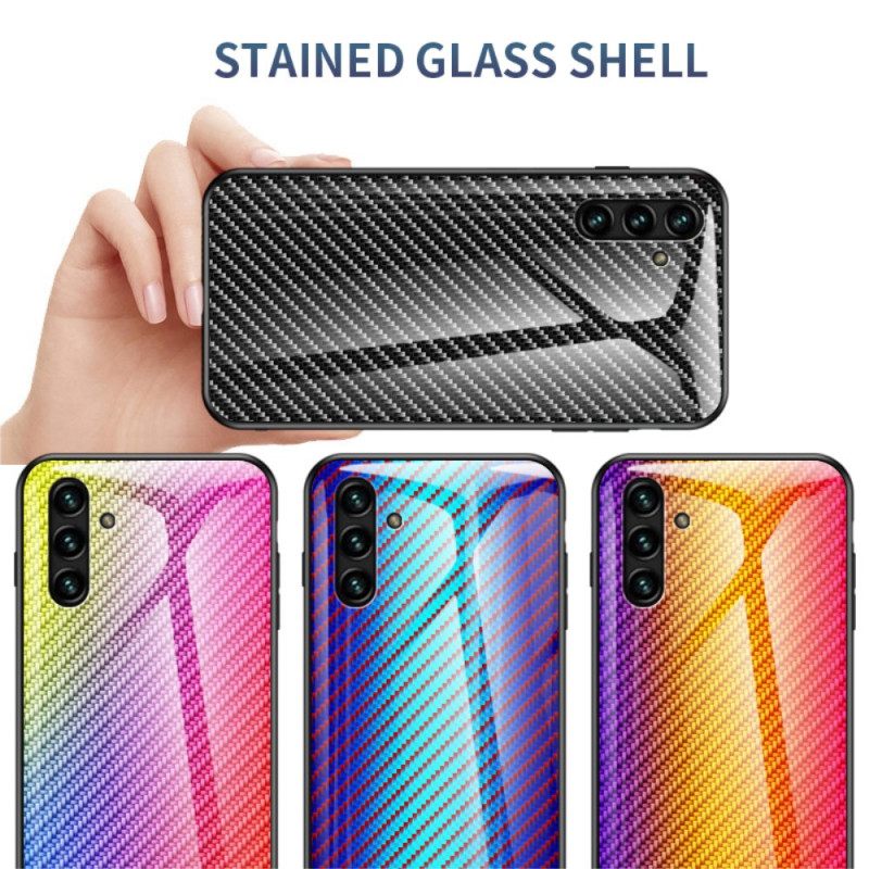 Kuori Samsung Galaxy A13 5G Carbon Fiber Karkaistu Lasi