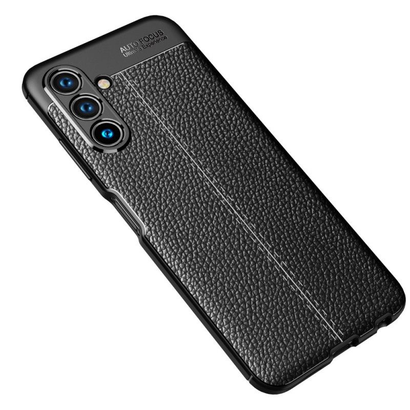 Kuori Samsung Galaxy A13 5G Double Line Litchi Leather Effect