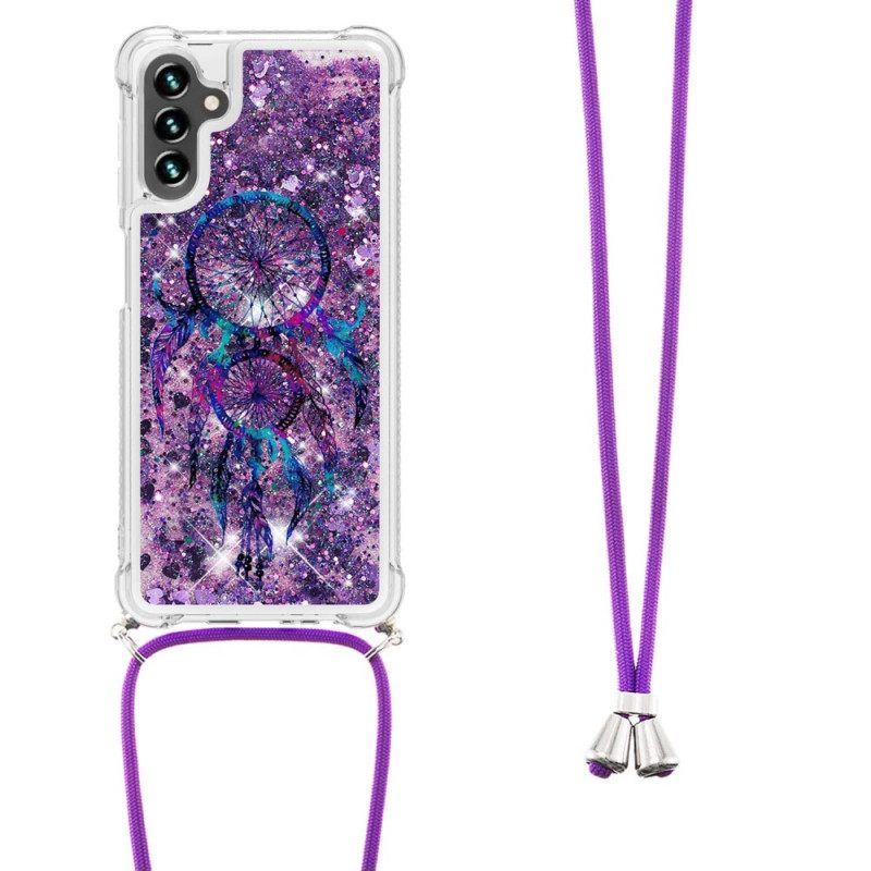 Kuori Samsung Galaxy A13 5G Kiristysnyörillä Dreamcatcher Glitter Kiristysnauha