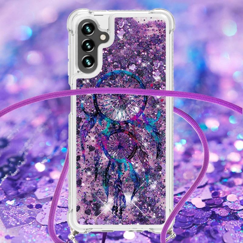 Kuori Samsung Galaxy A13 5G Kiristysnyörillä Dreamcatcher Glitter Kiristysnauha