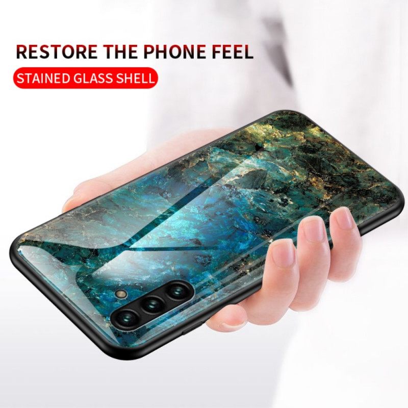 Kuori Samsung Galaxy A13 5G Marble Tempered Glass