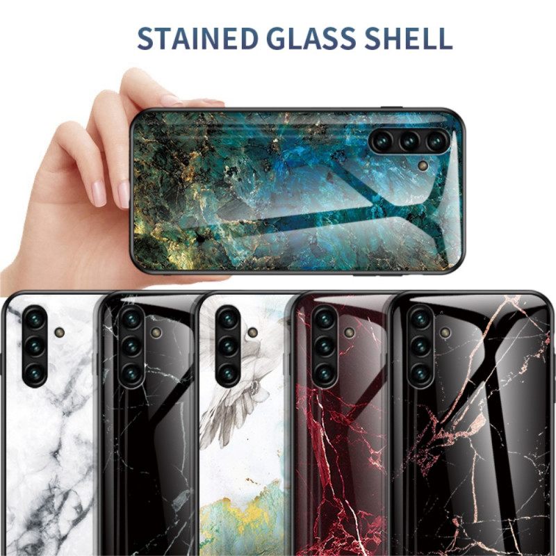 Kuori Samsung Galaxy A13 5G Marble Tempered Glass