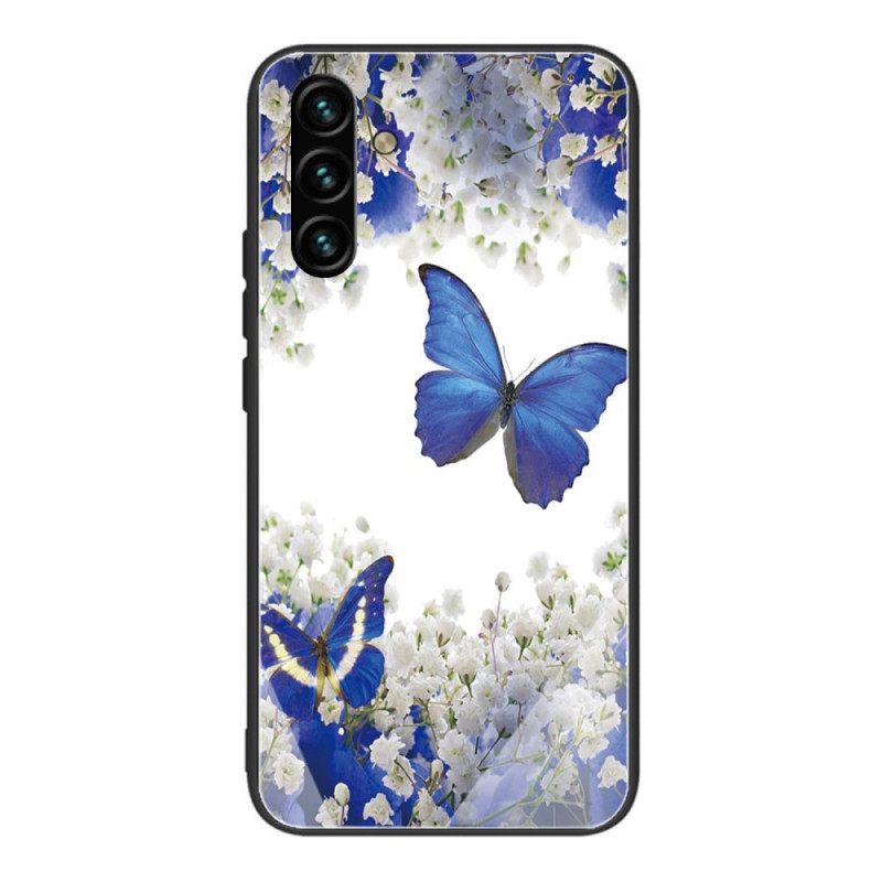 Kuori Samsung Galaxy A13 5G Tempered Glass Butterflies Design