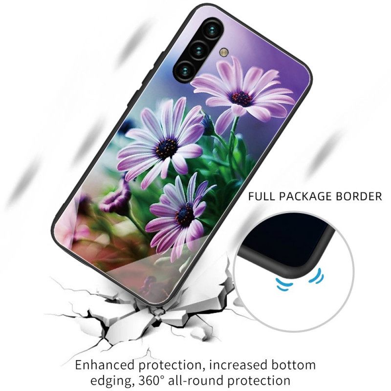 Kuori Samsung Galaxy A13 5G Tempered Glass Flowers