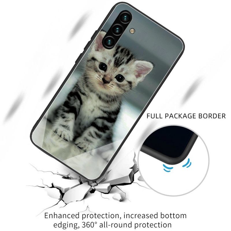 Kuori Samsung Galaxy A13 5G Tempered Glass Kitten